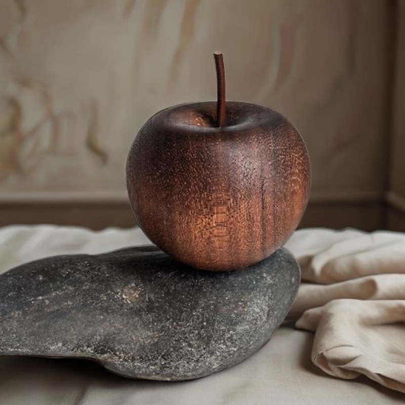 Home Decor Essentials - 1PCS Of Wooden Apple Shaped Essential