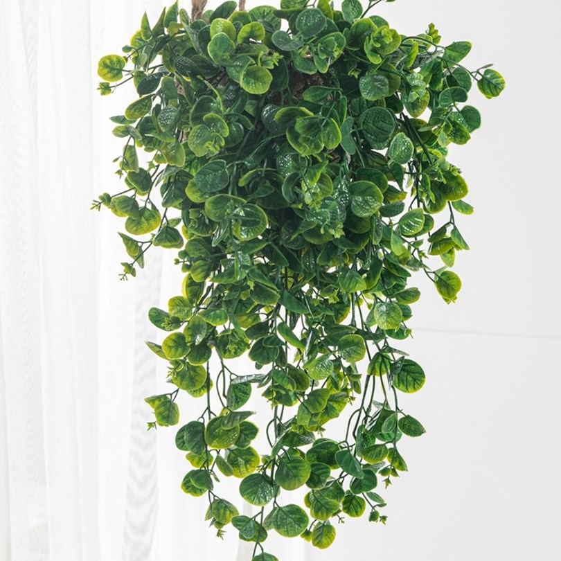 Rattan Plant Basket - Eucalyptu Fern Rattan Artificial Plastic Plant