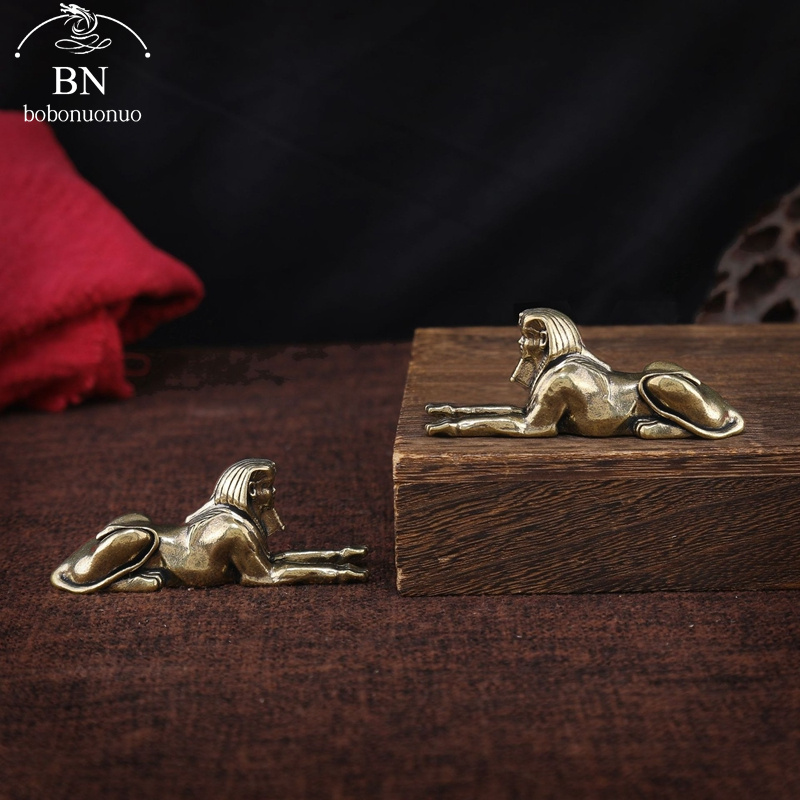 Home Decor Egypt - Retro Copper Egypt Sphinx Statue Small