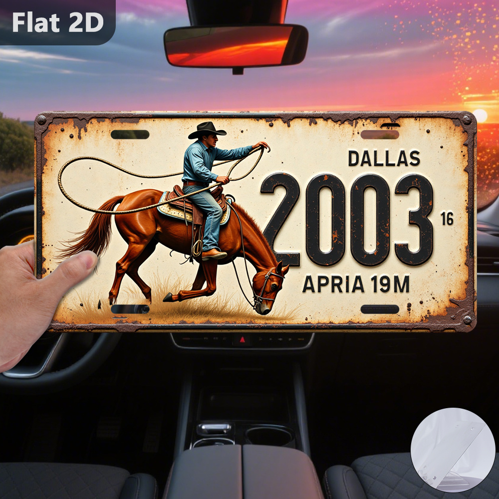 Home Decor Dallas - Dallas 2003 Cowboy Horse License Plate