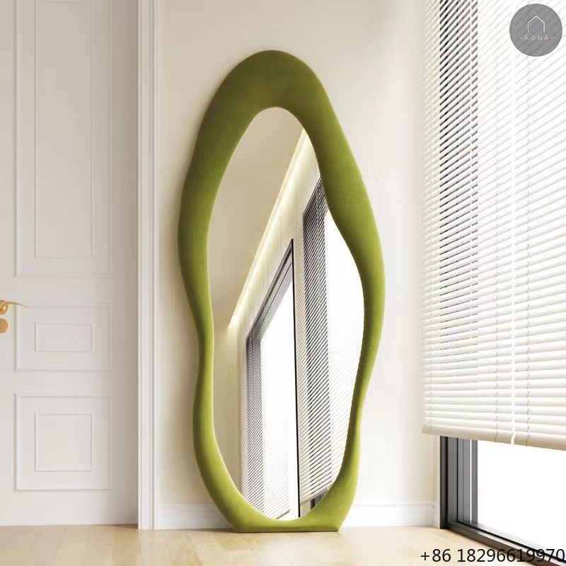 Home Decor Mirror - Cream Color Irregular Full Length Floor