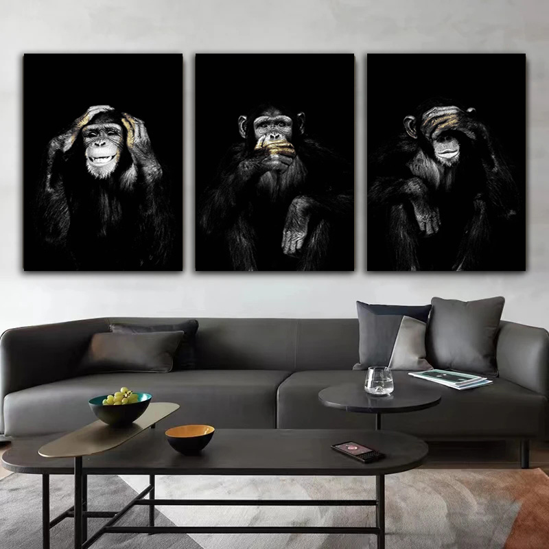 Home Decor Mirror - Funny Monkey HD Poster Canvas Painting