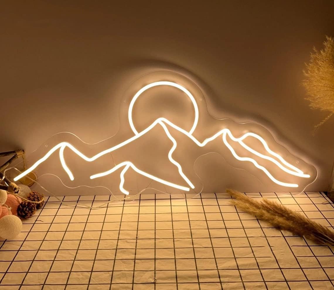 Home Decor Range - Mountain Range Neon Light Sign Dimmable
