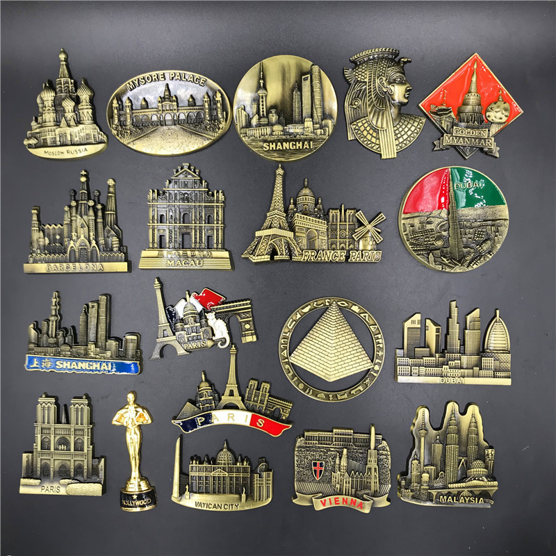 Home Decor Egypt - France Paris Metal 3D Cute Magnet