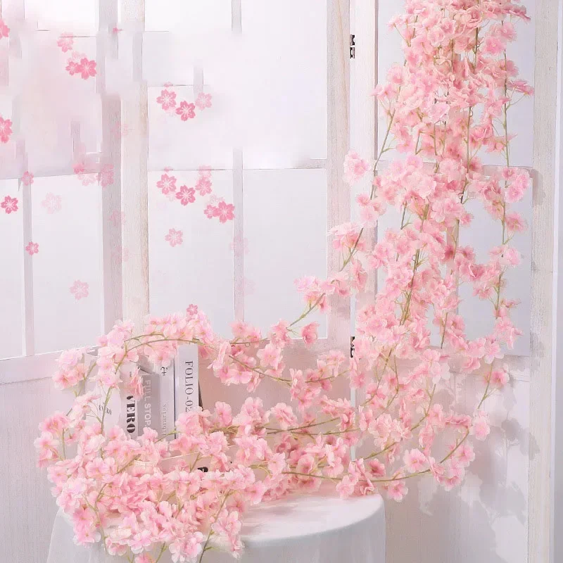 Rattan Plant Basket - 135 flower heads 1pcs silk artificial