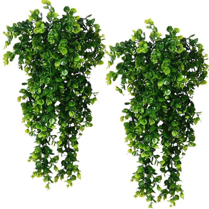 Rattan Plant Basket - 1Pcs Artificial 5Forks Rattan Eucalyptus Wall