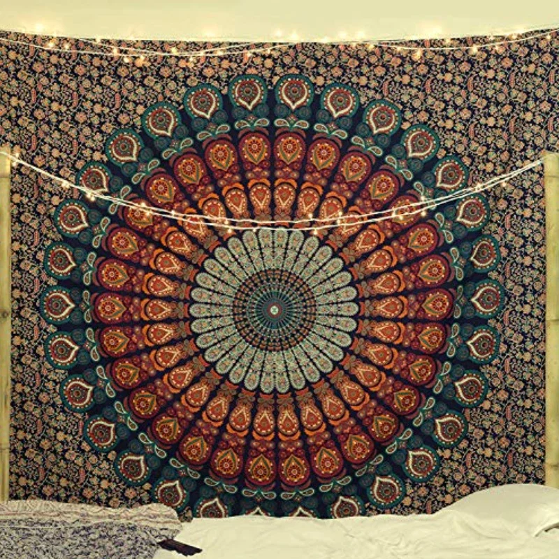 Home Decor Hippie - Hippie Mandala Tapestrys India Bohemian Psychedelic