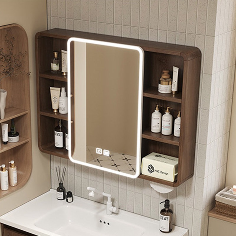 Home Decor Mirror - Mirror Toilet Bathroom Cabinet Shelves Corner