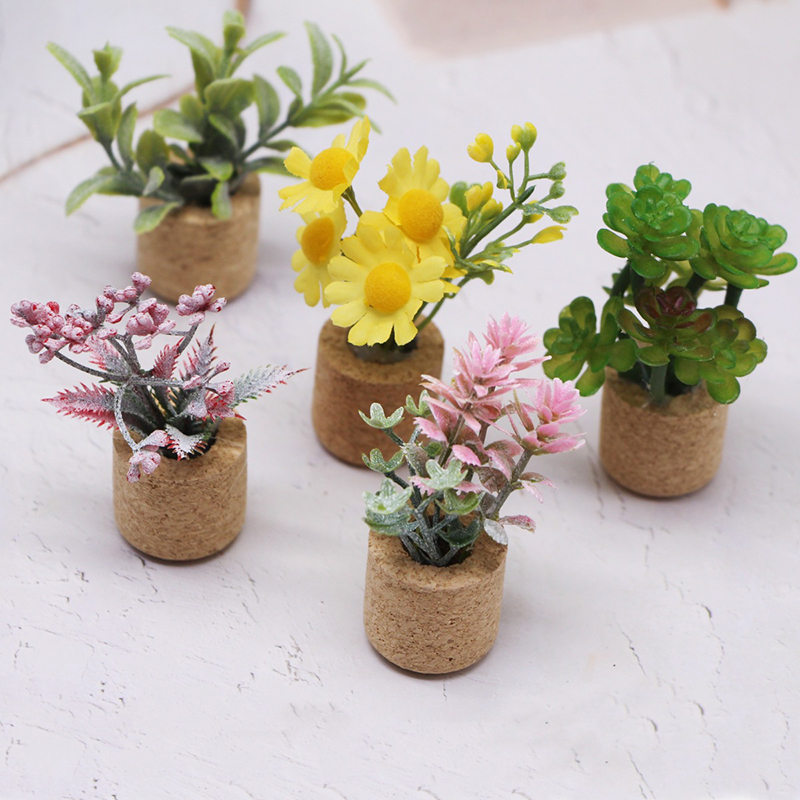 Home Decor Simulator - 1:12 Dollhouse Simulation Flower Plant Potted