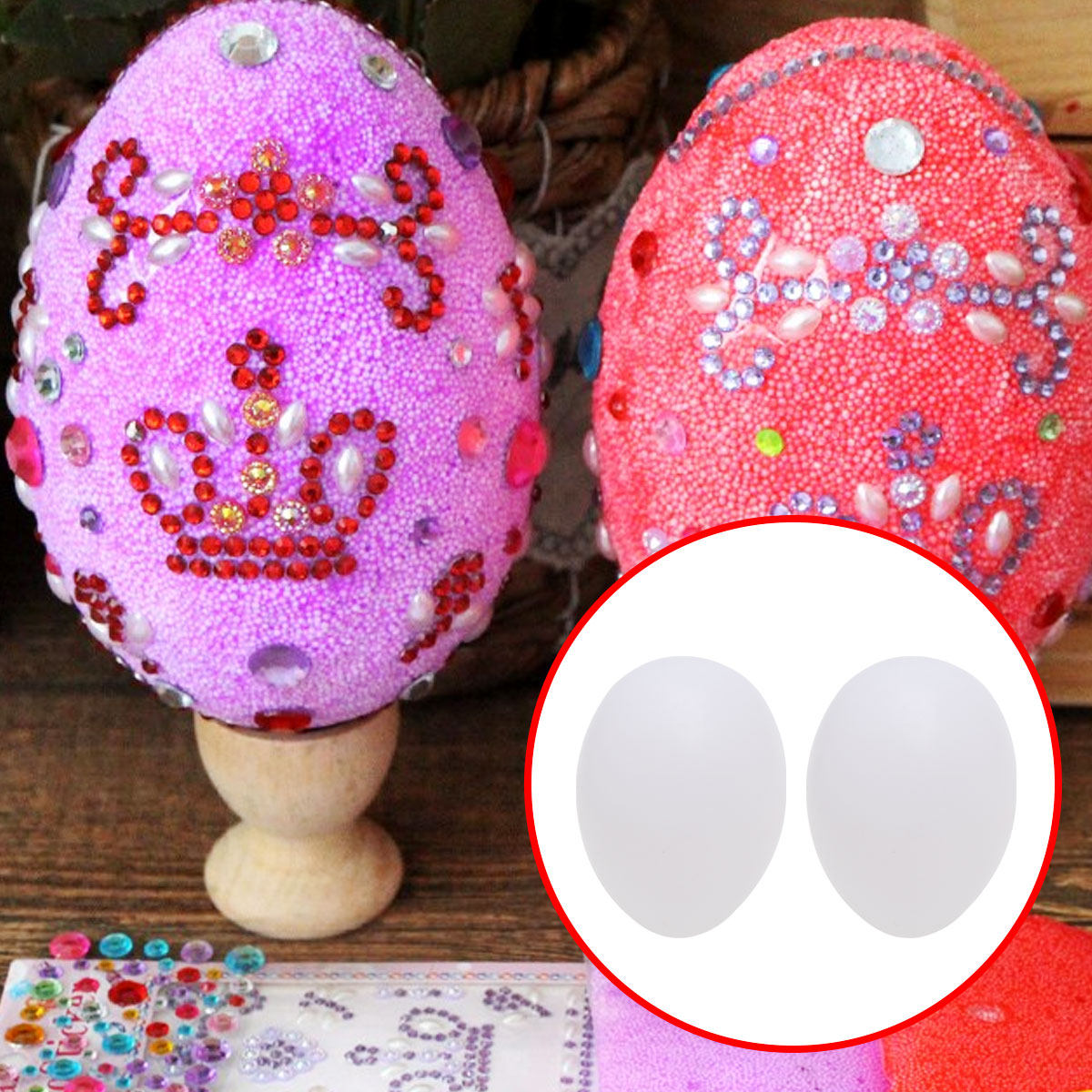 Home Decor Simulator - 50Pcs Realistic Fake Pigeon Eggs Smooth