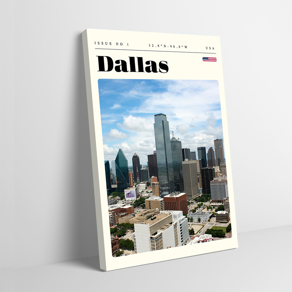 Home Decor Dallas - Dallas Texas Travel Printing Poster Customizable