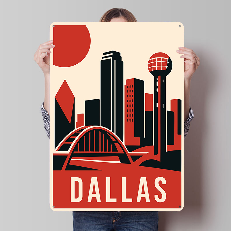 Home Decor Dallas - Dallas Vintage Travel Printed Poster Customized