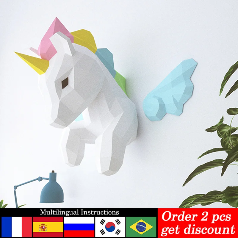 Home Decor Center - Rainbow Unicorn Animal Wall Decor Home