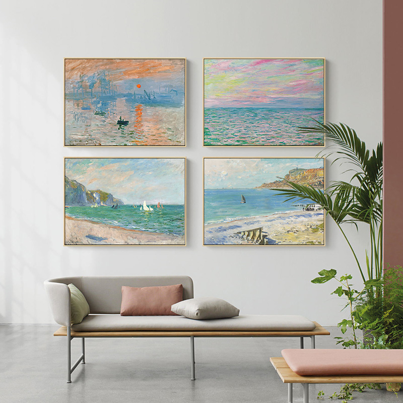 Home Decor Mirror - Famous Monet Poster Canvas Painting Modern