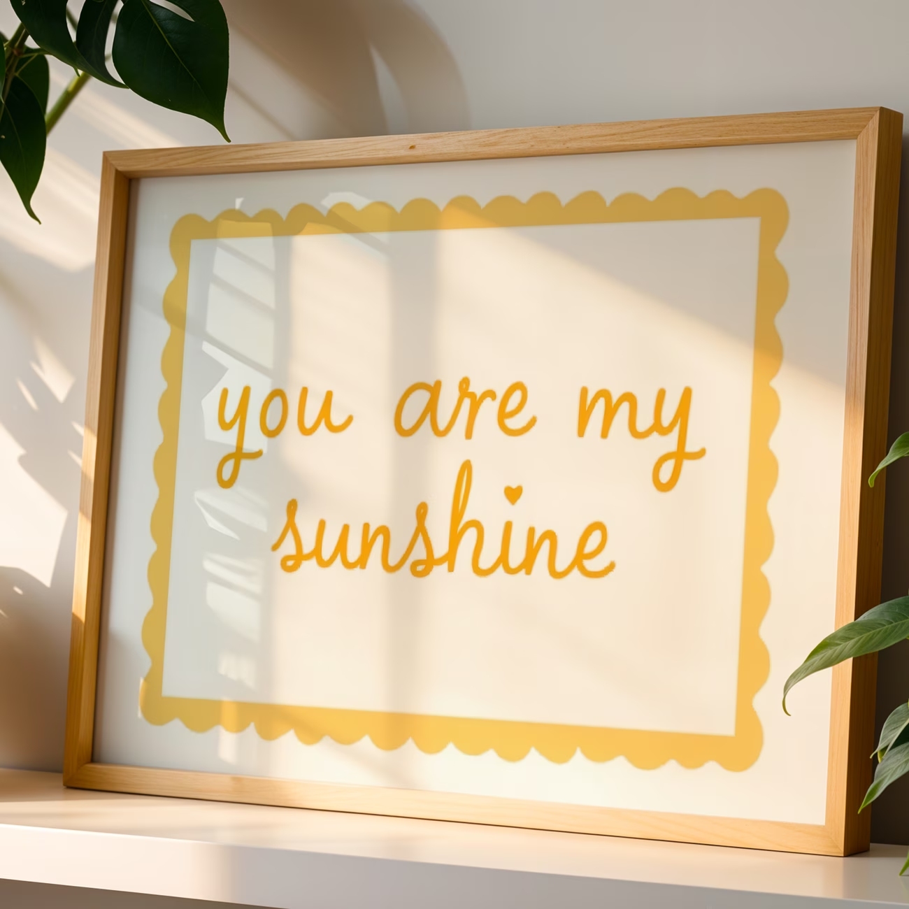Home Decor Yellow - Modern You Are My Sunshine Quote