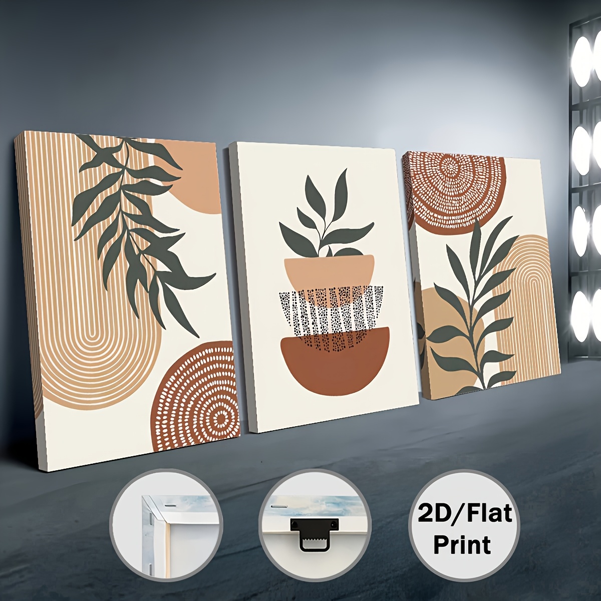 Home Decor Mirror - 3-piece set of 2D flat print