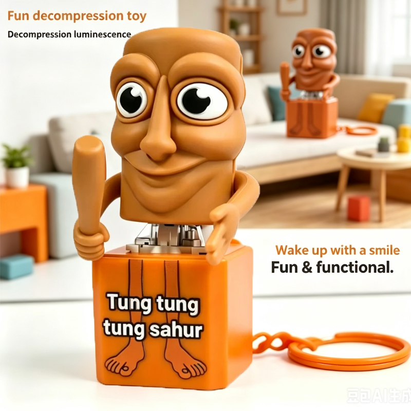 Home Decor Deals - New Tung Tung Tung Sahur Keychain