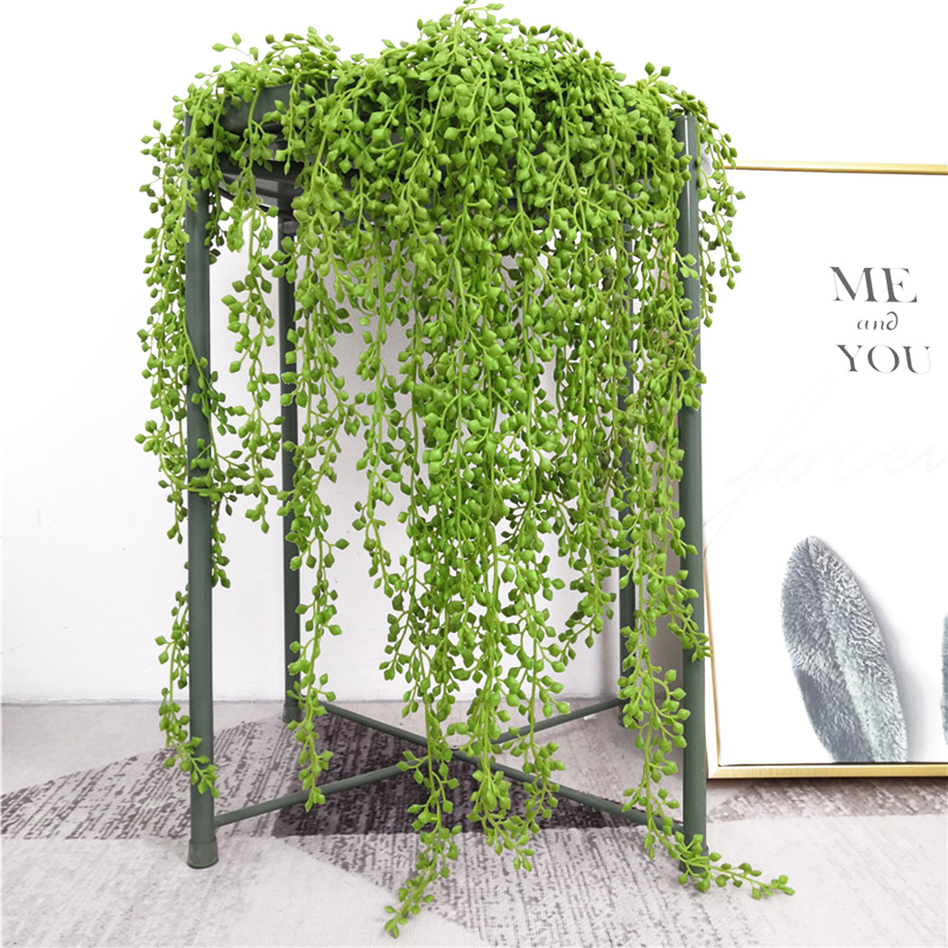 Rattan Plant Basket - Artificial Plant Vines Wall Hanging Rattan