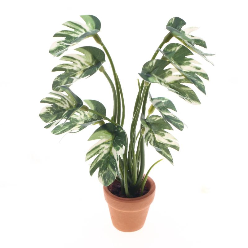 Home Decor Simulator - New.1PC 1/12 Dollhouse Simulation Monstera Green