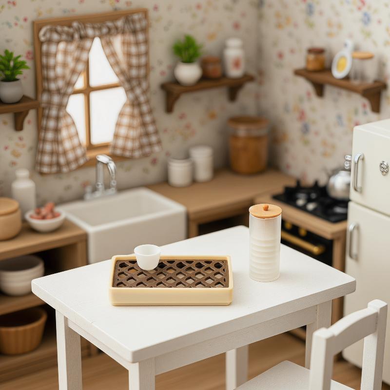 Home Decor Deals - Miniature Tea Tray Set for Dollhouse