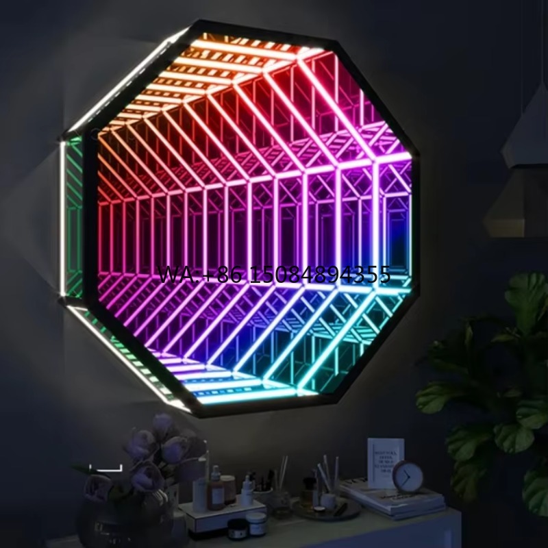 Home Decor Mirror - Octagon 3D Infinity Mirror Light Tunnel
