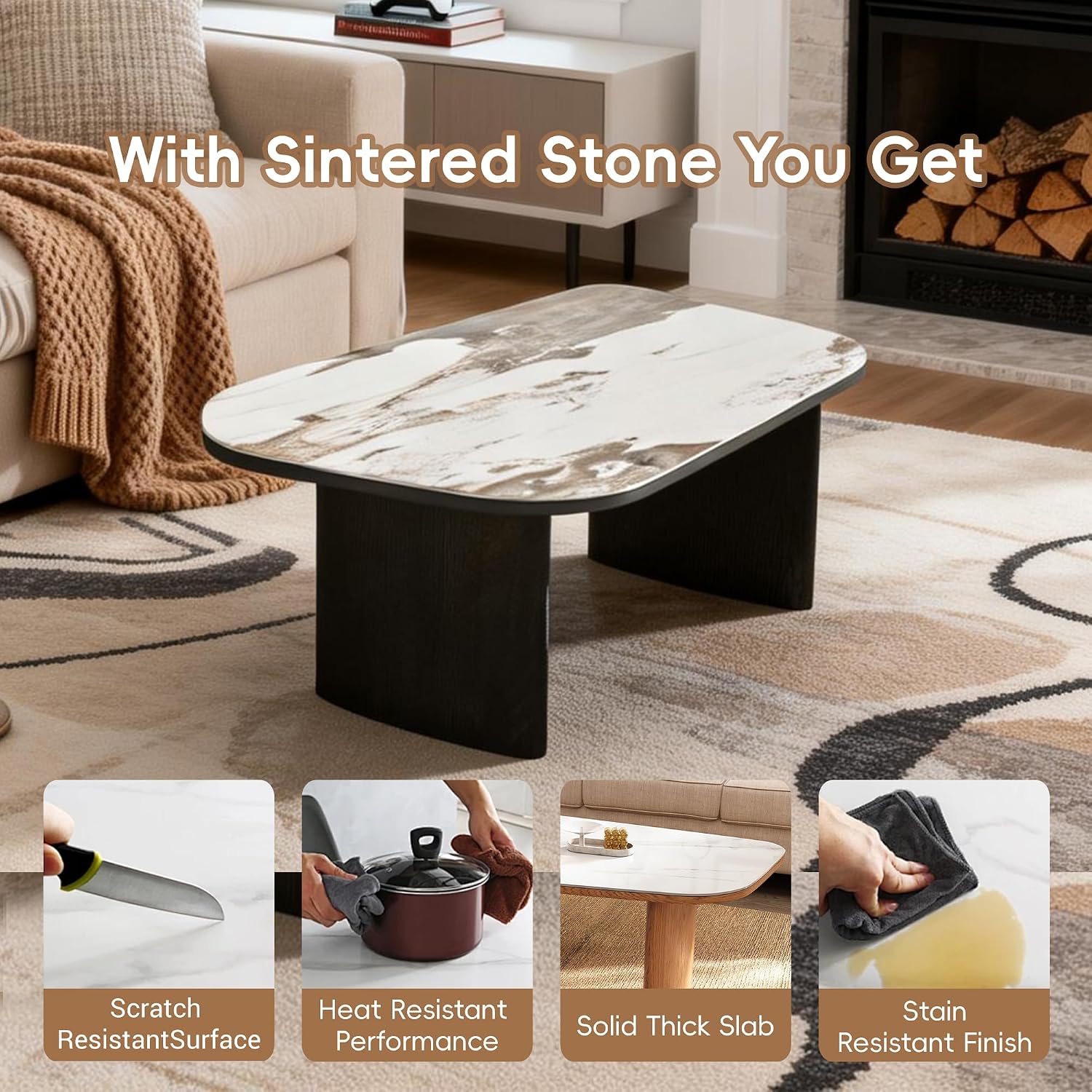 Luxury Sintered Stone Coffee T - огляд і ціна Home Decor Center
