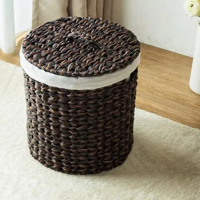 Lined Coffee Brown Storage Bin - огляд і ціна Rattan Plant Basket