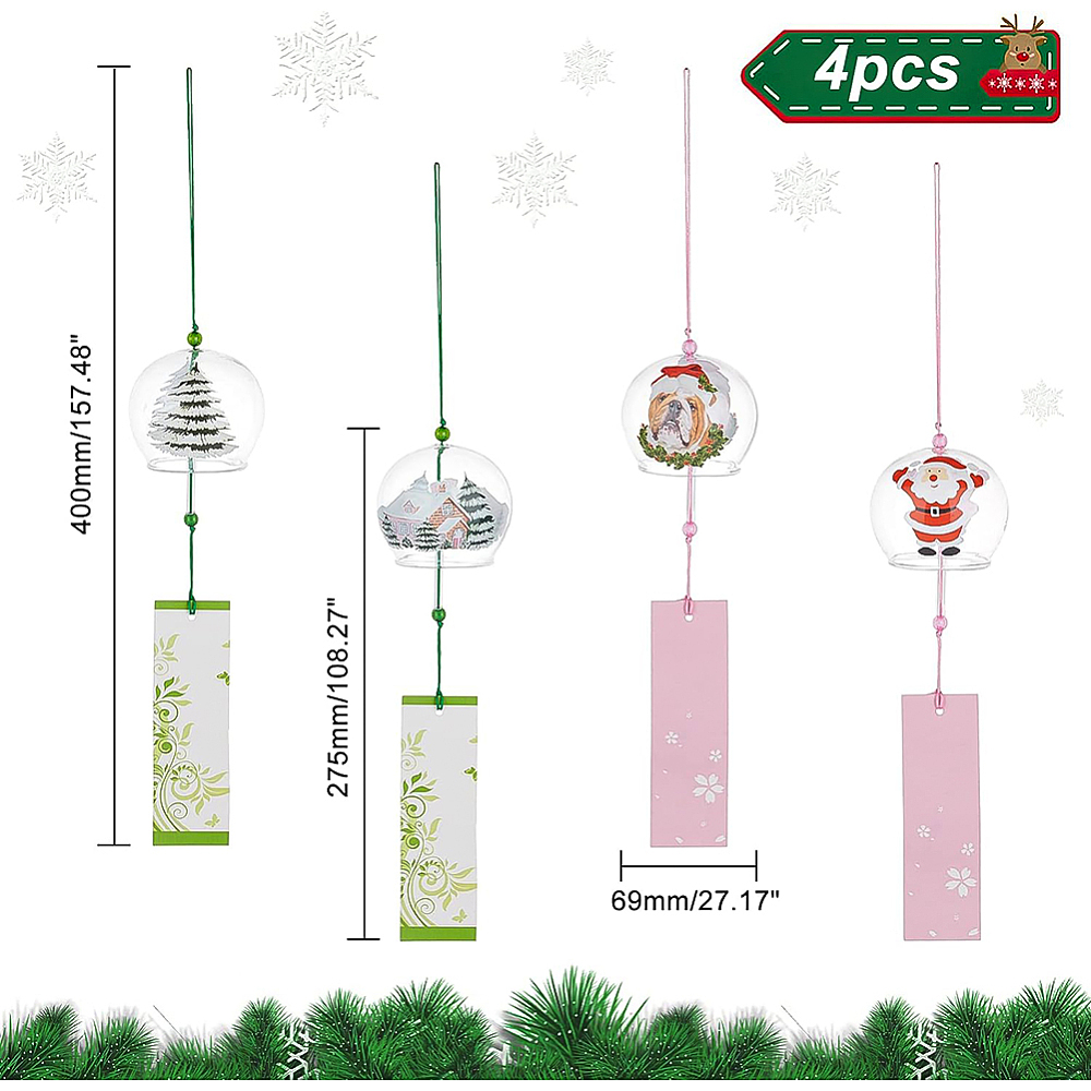 4Pcs 4 Style Wind Chimes Chris - огляд і ціна Home Decor Theme