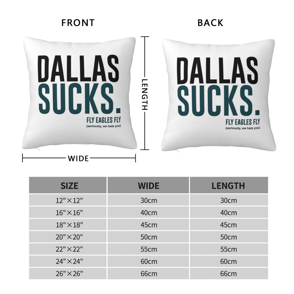 Dallas Sucks Fly Eagles Fly Sq - огляд і ціна Home Decor Dallas