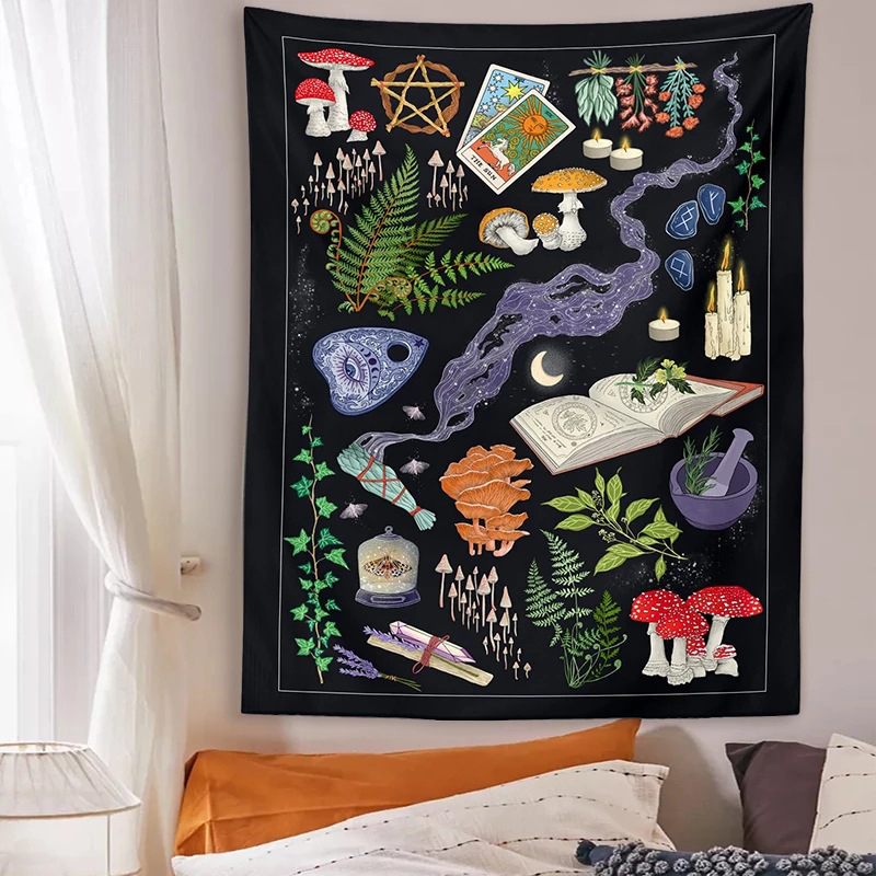 Psychedelic Mushroom Tapestry  - огляд і ціна Home Decor Hippie