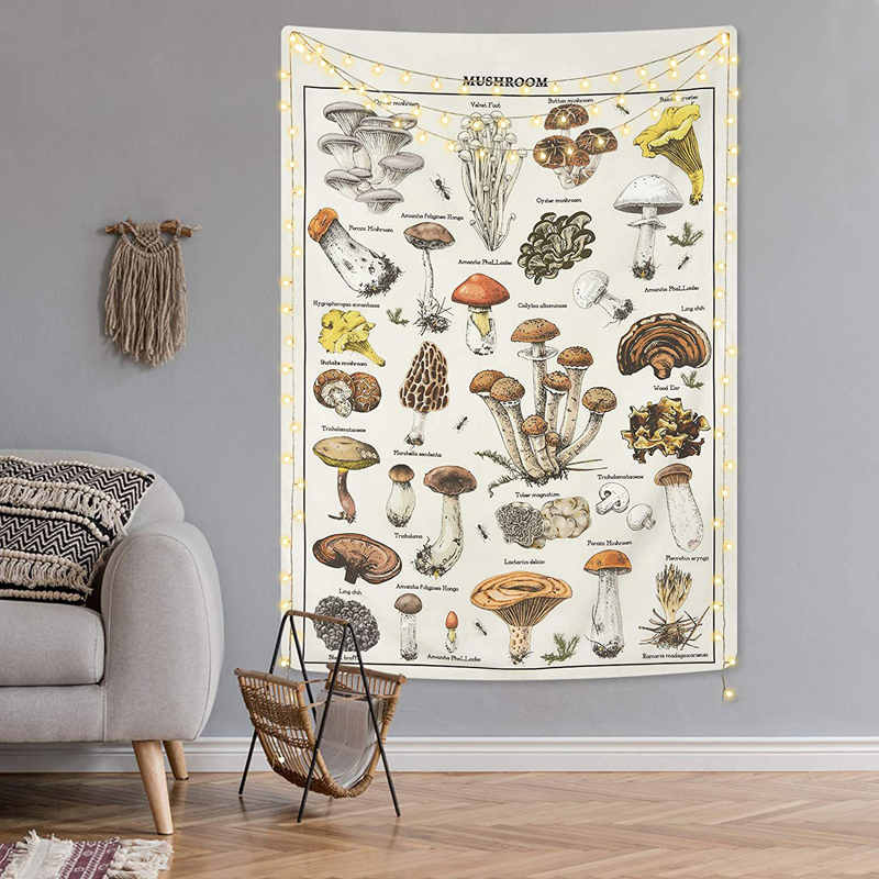 Psychedelic Mushroom Tapestry  - огляд і ціна Home Decor Hippie