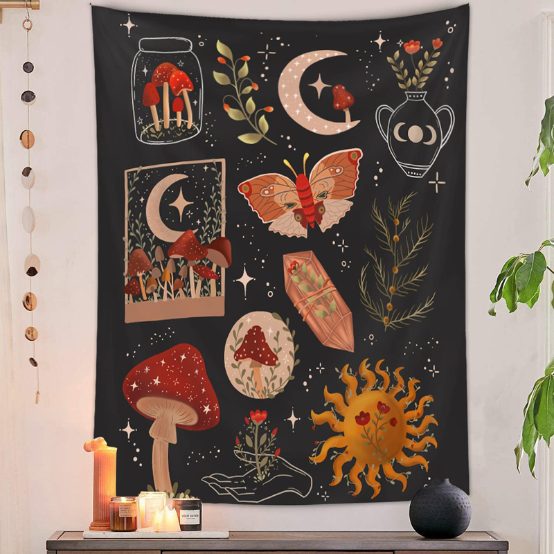 Psychedelic Mushroom Tapestry  - огляд і ціна Home Decor Hippie