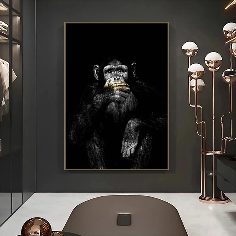 Funny Monkey HD Poster Canvas  - огляд і ціна Home Decor Mirror