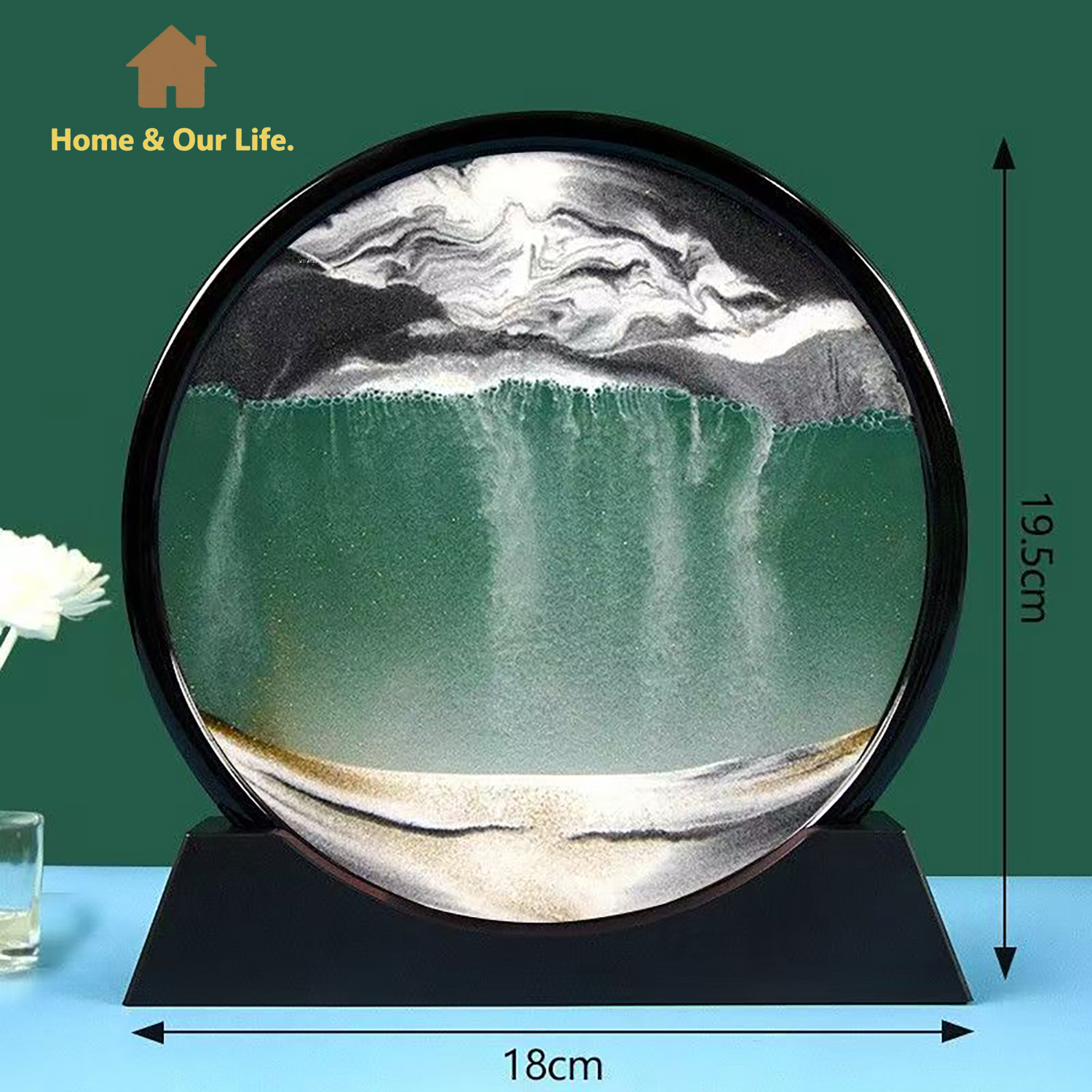 3D Dynamic Flowing Sand Art: U - огляд і ціна Home Decor Mirror