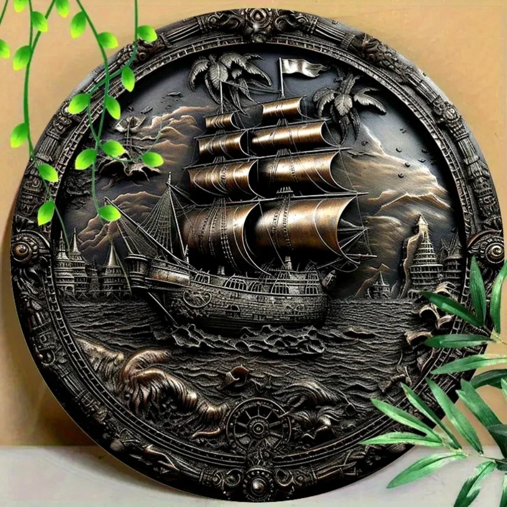 3D Pirate Ship Metal Wall Art: - огляд і ціна Home Decor Theme