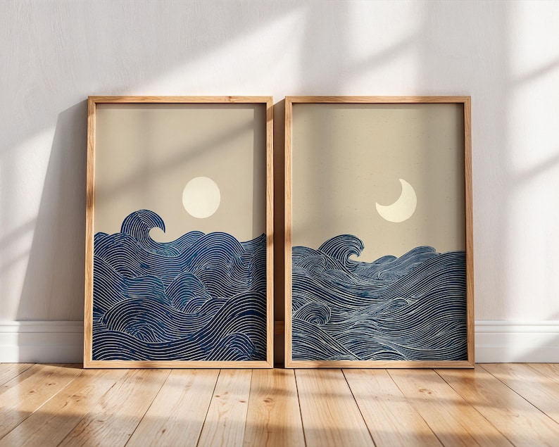 2pcs Japandi Minimalist Moon C - огляд і ціна Home Decor Minimalist Style