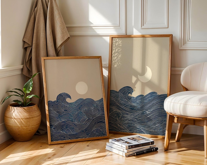 2pcs Japandi Minimalist Moon C - огляд і ціна Home Decor Minimalist Style