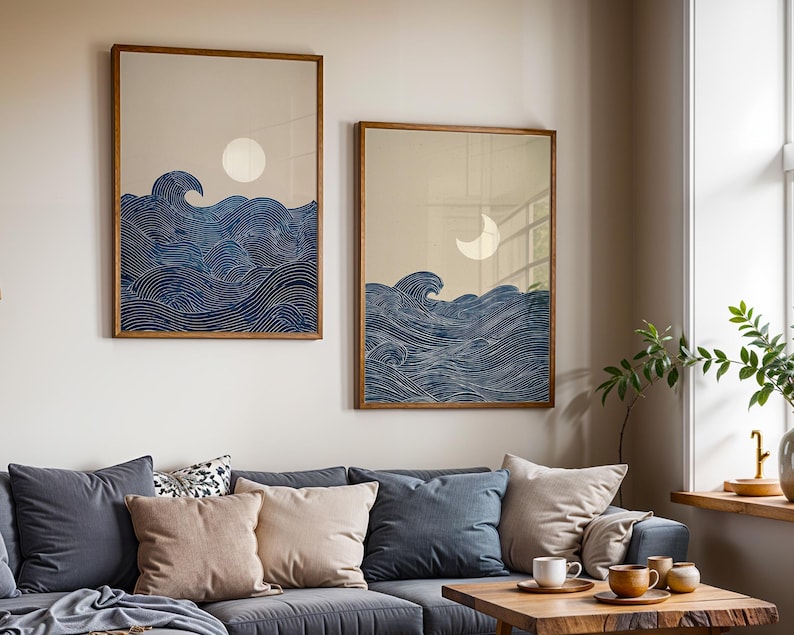 2pcs Japandi Minimalist Moon C - огляд і ціна Home Decor Minimalist Style