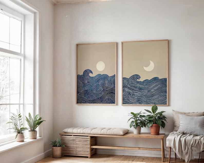 2pcs Japandi Minimalist Moon C - огляд і ціна Home Decor Minimalist Style