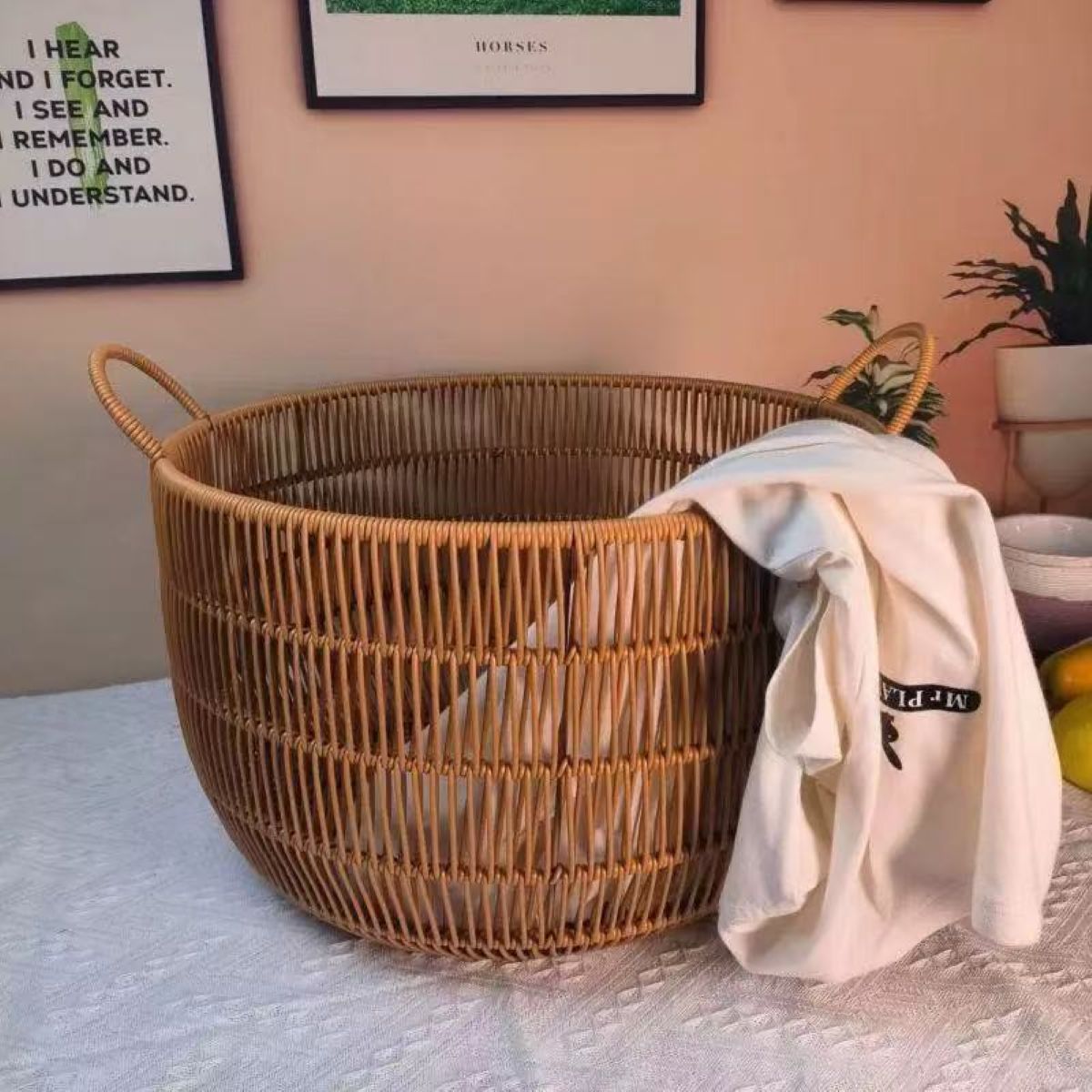 Handmade Rattan-Look Woven Sto - огляд і ціна Rattan Plant Basket