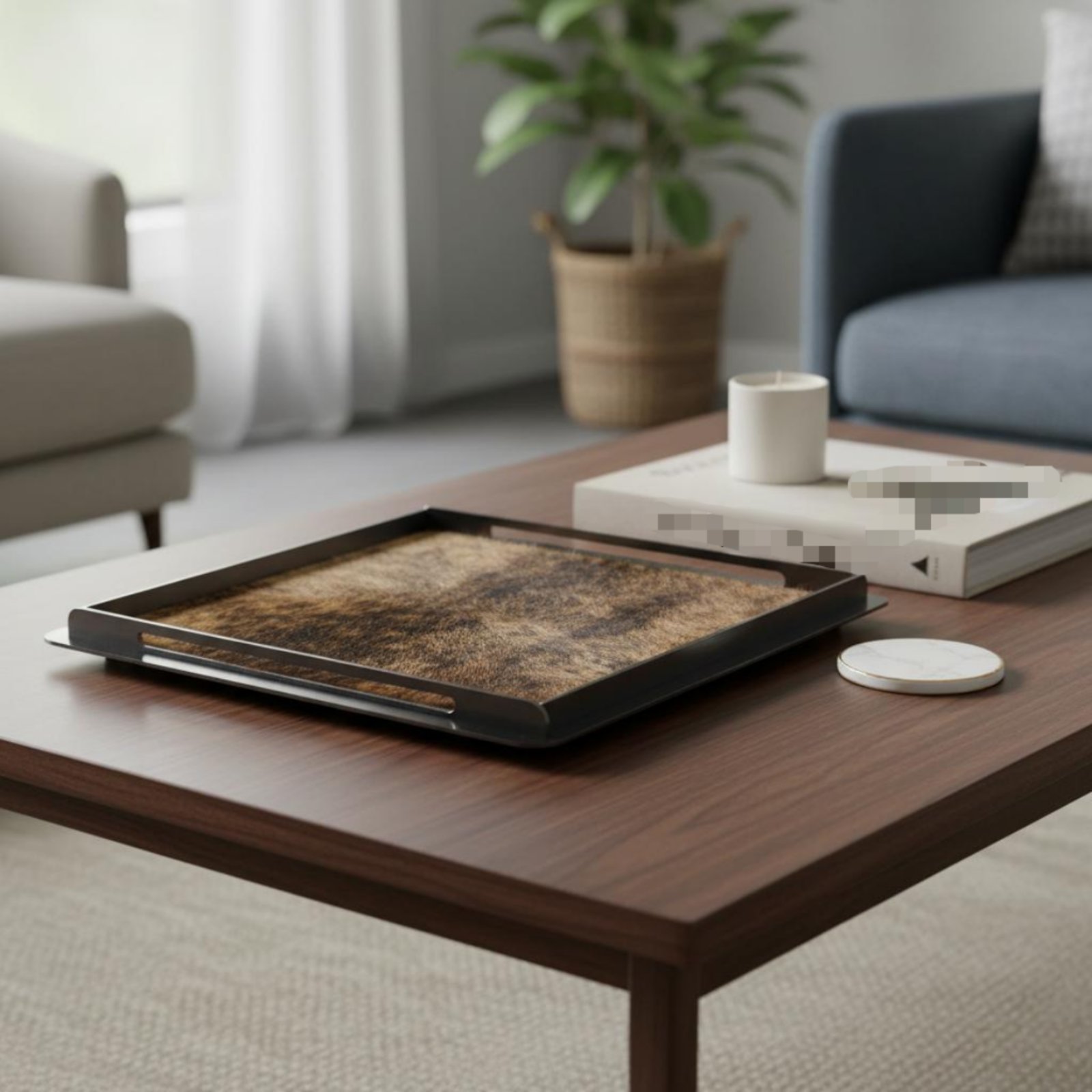 Horsehair Decorative Tray Crea - огляд і ціна Home Decor Frames