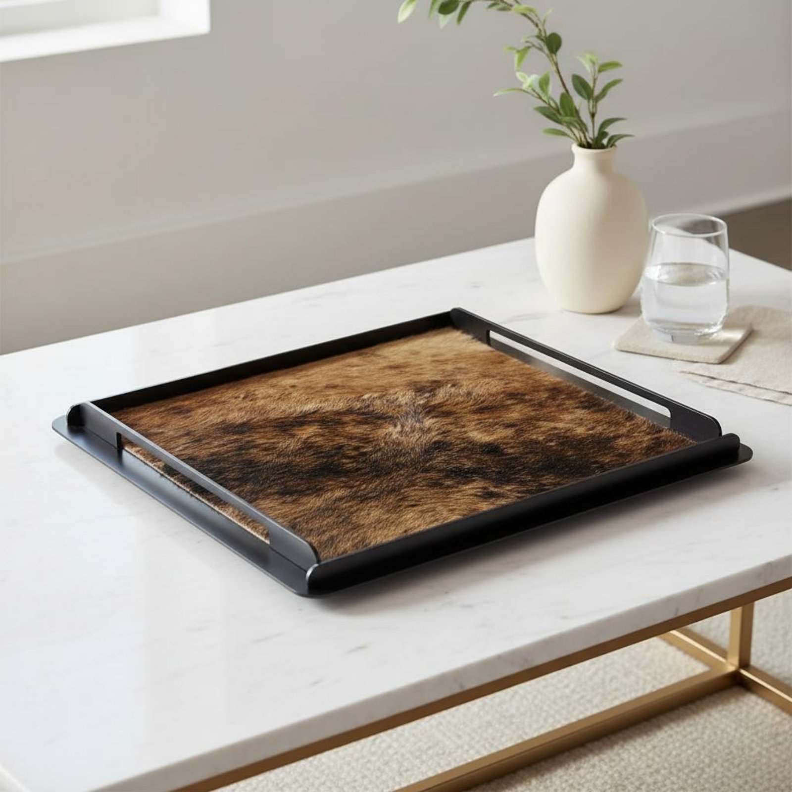 Horsehair Decorative Tray Crea - огляд і ціна Home Decor Frames
