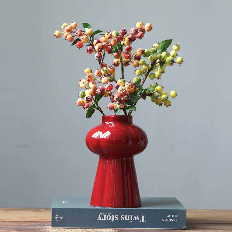 1Pcs Red Ceramic Vase, Desktop - огляд і ціна Home Decor Center