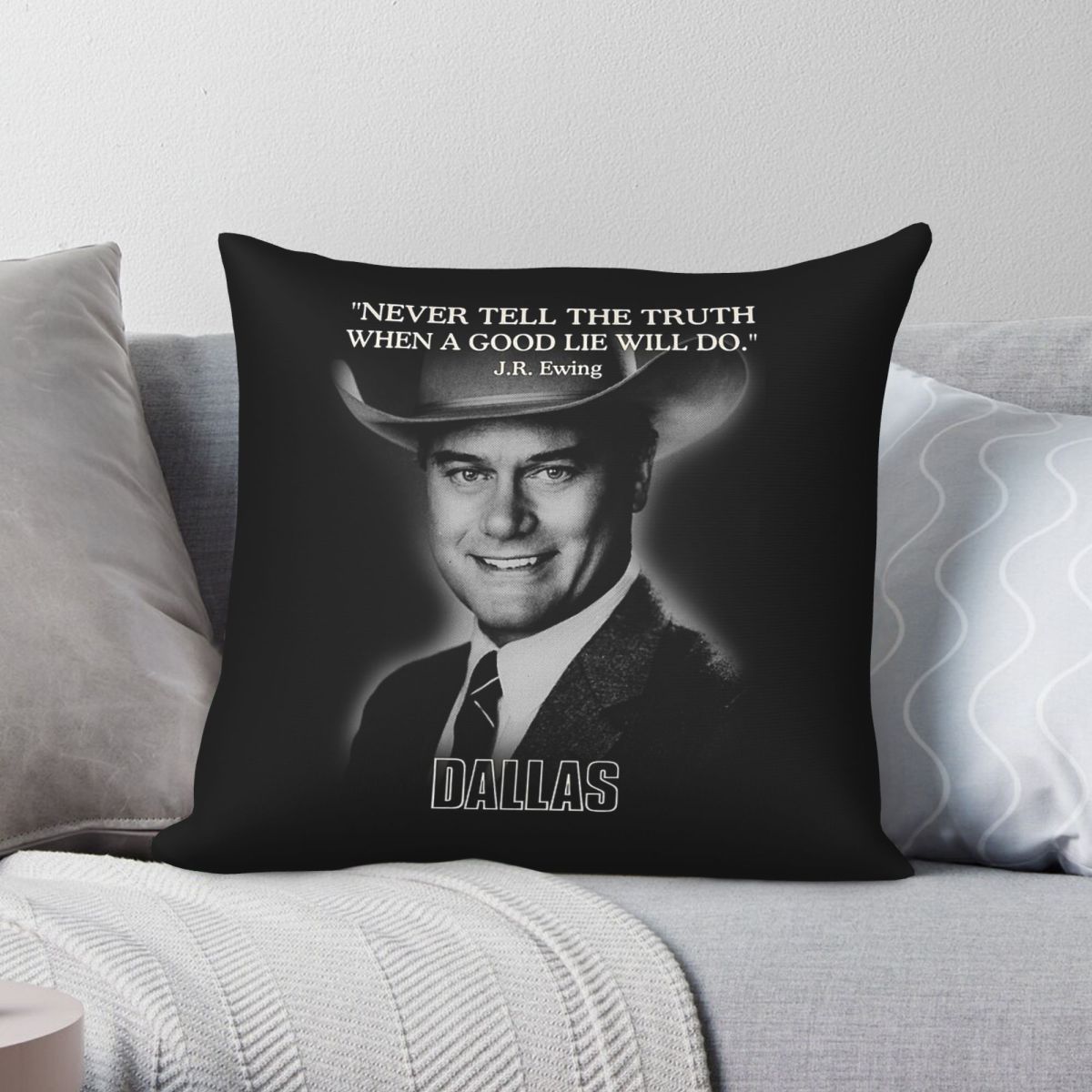 Dallas Jr Ewing Quote Square P - огляд і ціна Home Decor Dallas
