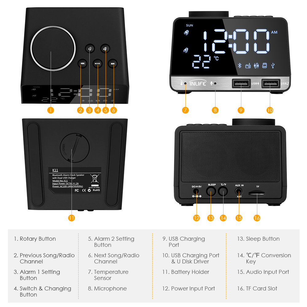 2026 Hot K11 Bluetooth-compati - огляд і ціна Home Decor Range