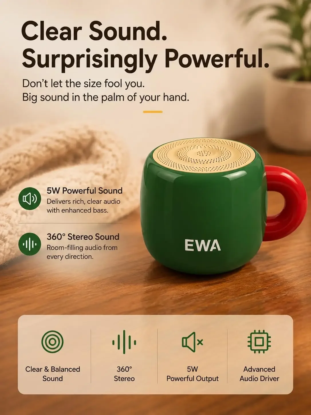 EWA Cup-Shaped Mini Bluetooth  - огляд і ціна Home Decor Range