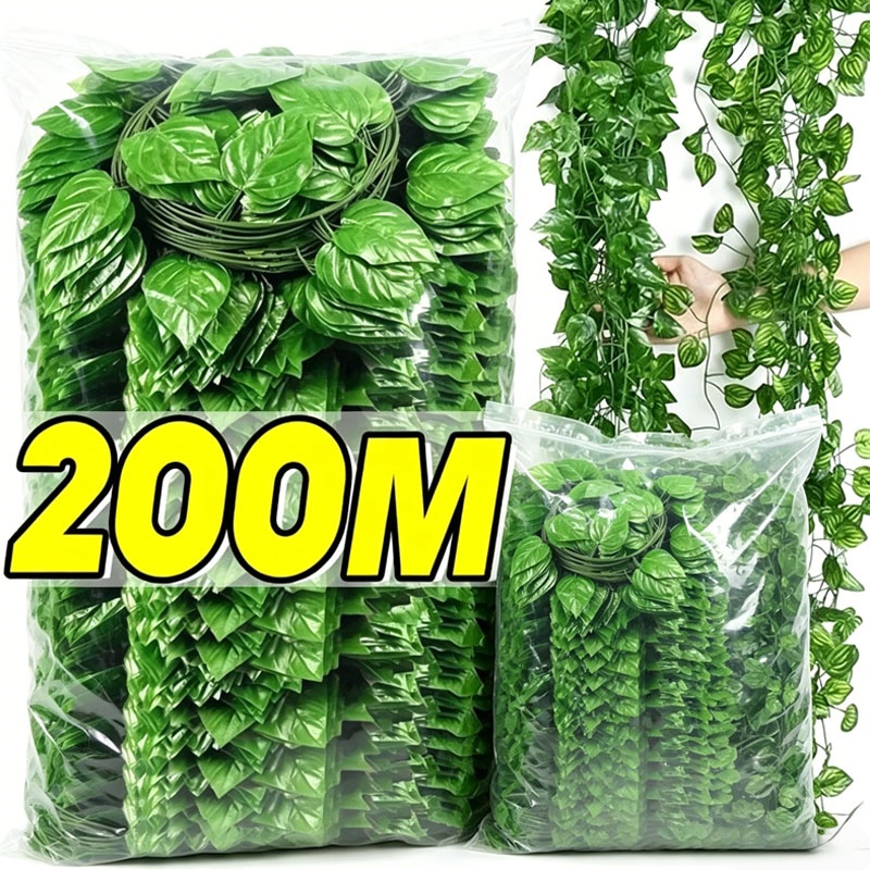 Artificial Green Ivy Leaf Ratt - огляд і ціна Rattan Plant Basket