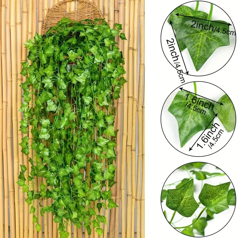 Artificial Green Ivy Leaf Ratt - огляд і ціна Rattan Plant Basket