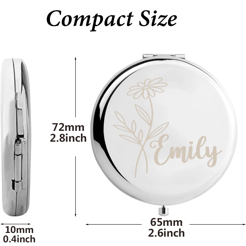1pc flowers with name laser mi - огляд і ціна Home Decor Mirror