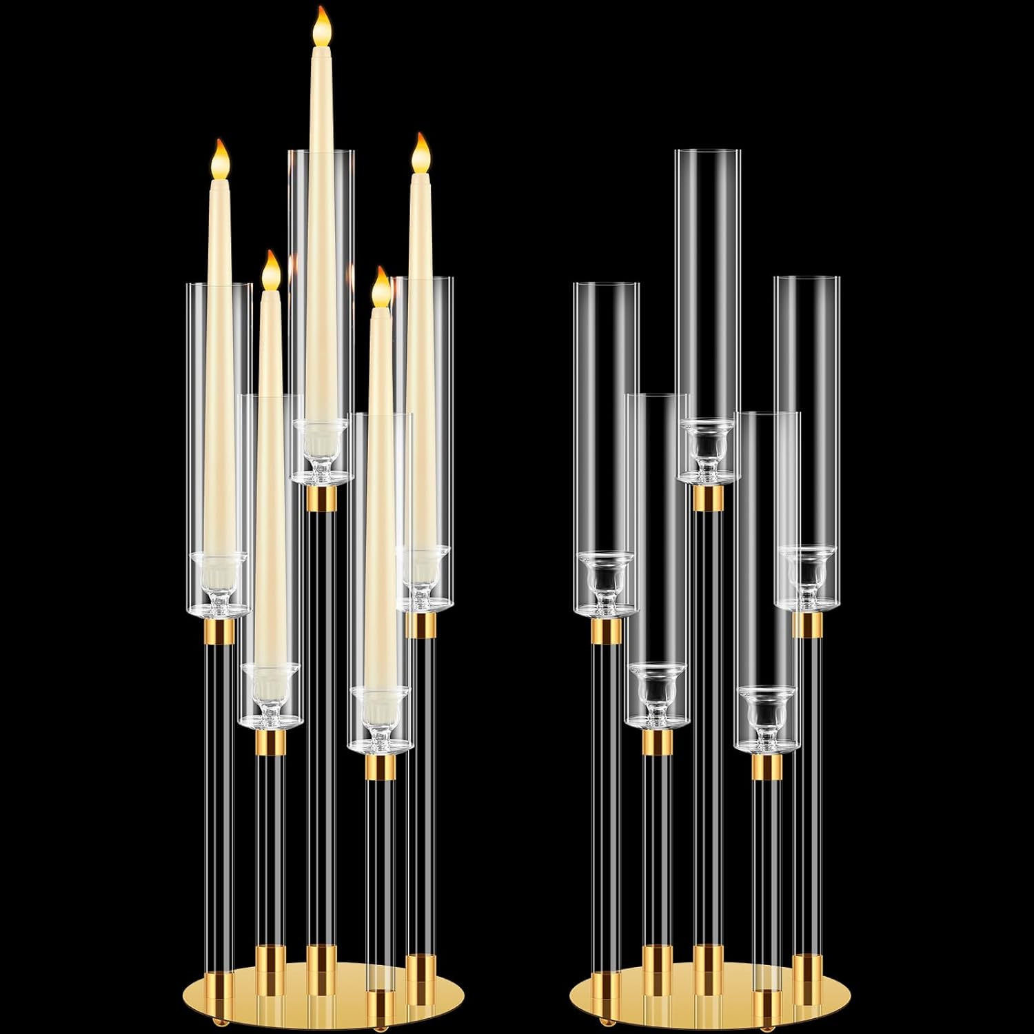 5-Arm Acrylic Candlesticks Tra - огляд і ціна Home Decor Center